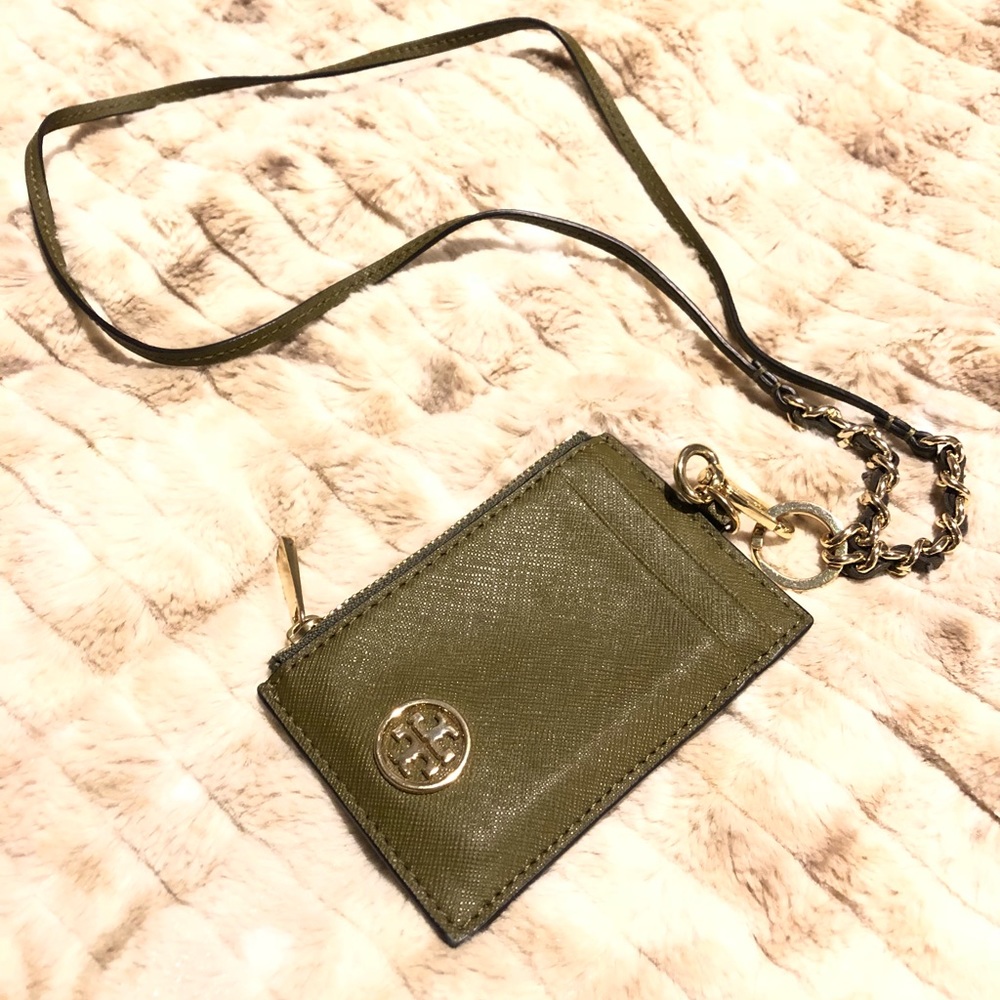 Tory Butch Olive green Lanyard.
